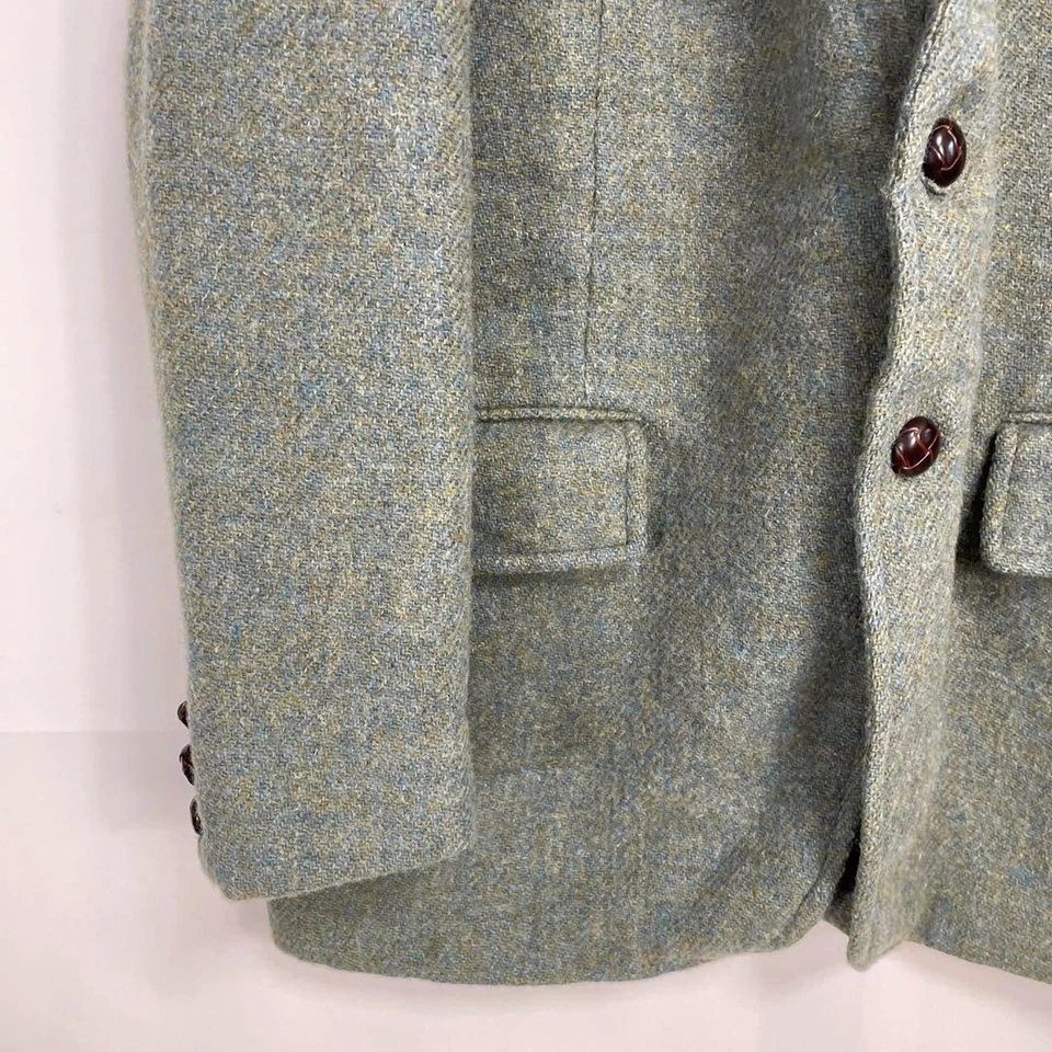 Harris Tweed Jacket Men's M Green Gift From Japan - Image 4 of 4