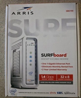 ARRIS SURFboard DOCSIS 3.0 Cable Modem - SB6190 32x8 channels