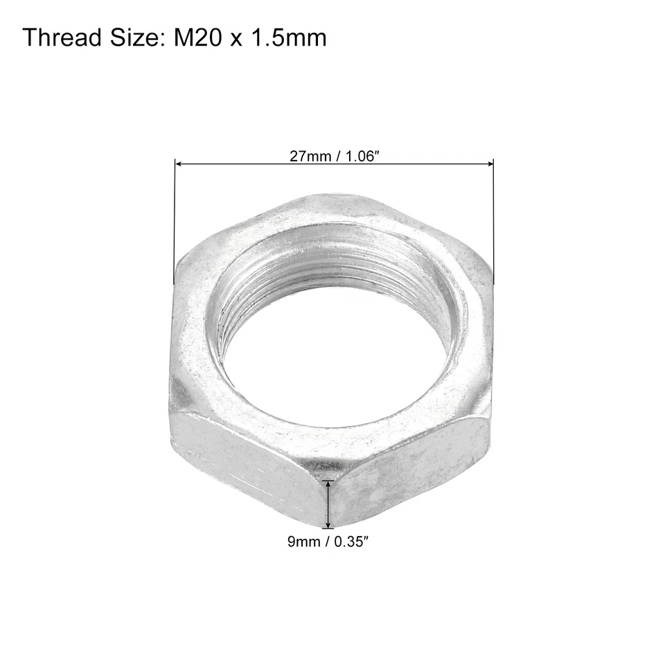 20-Pack M20x1,5 Stahl Sechskantmutter Schrauben Bolzen Befestigung 9mm - Bild 2 von 4