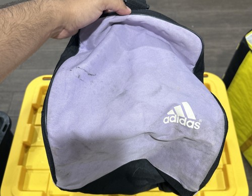 Duffle Gym Bag Adidas Violet Purple and Black School Sports Track Basketball - Picture 4 of 5
