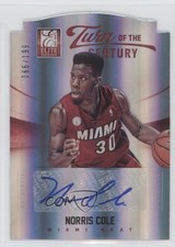 2012-13 Elite Turn of the Century Die-Cut Auto 66/199 Norris Cole #93 Auto 3z3