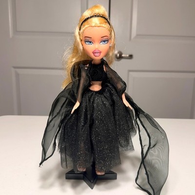 Bratz Cloe Formal Funk Doll Vintage Y2K Black Glitter Gown & Accessories Lot