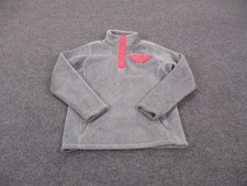 Patagonia Jacket Girls L 12 Gray Snap T Fleece Sweater Outdoors Camping 65585