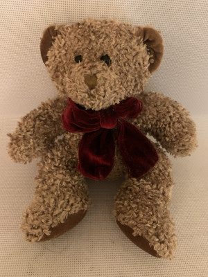 Russ Berrie ''Chips'' Teddybär weiches Plüschtier Beanie Spielzeug 9 Zoll 