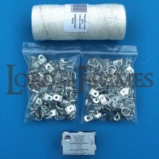 Cadre photo pack de suspension 200 m cordon - 200 anneaux en D simples - 200 vis