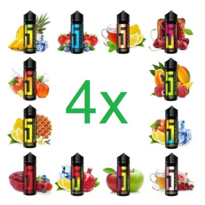 4 x 5 EL Aroma je 10ml für je 120ml E-Zigaretten E-Liquid