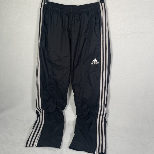 Adidas Trainingshose Herren L schwarz gestreift Climalite Tracksuit Ankle Zip Athleisure - Bild 1 von 15