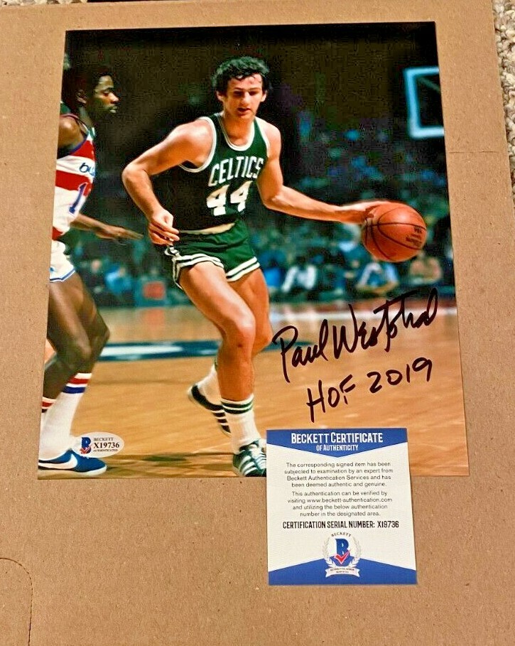 PAUL WESTPHAL SIGNED BOSTON CELTICS 8X10 PHOTO W/HOF 2019 BECKETT CERT BAS