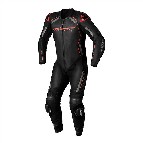 RST S1 Leather One Piece Motorcycle Suit Black/Red UK 44 Large SALE
