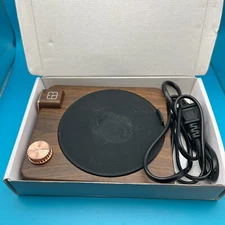 Saker Coffee Mug Warmer H13 Walnut Color Digital Display Open Box Tested Works