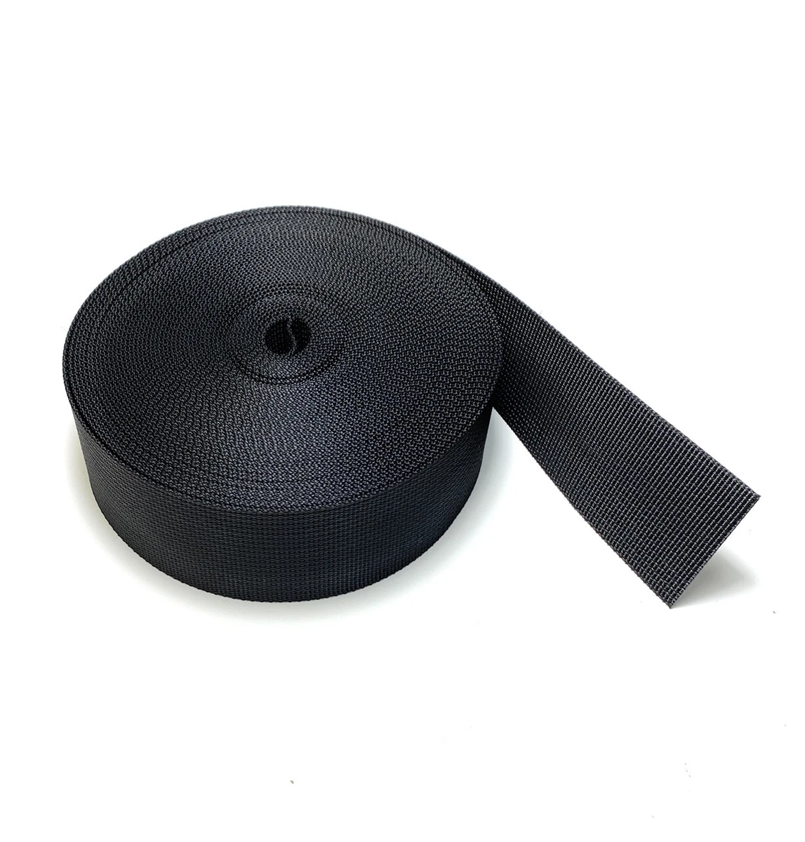 Webbing Strap Nylon, Polypropylene -10m Wide Black 10, 20, 38, 50, 75mm