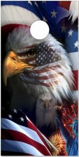 American Flag Eagle Liberty Cornhole Wrap Bag Toss Skin Decal Sticker