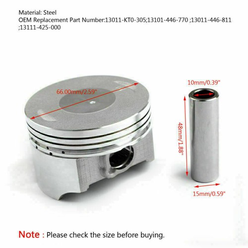 +0.50MM Piston Sit Bore Size Ø66.00mm Fits Honda XL200 XR200R XR200