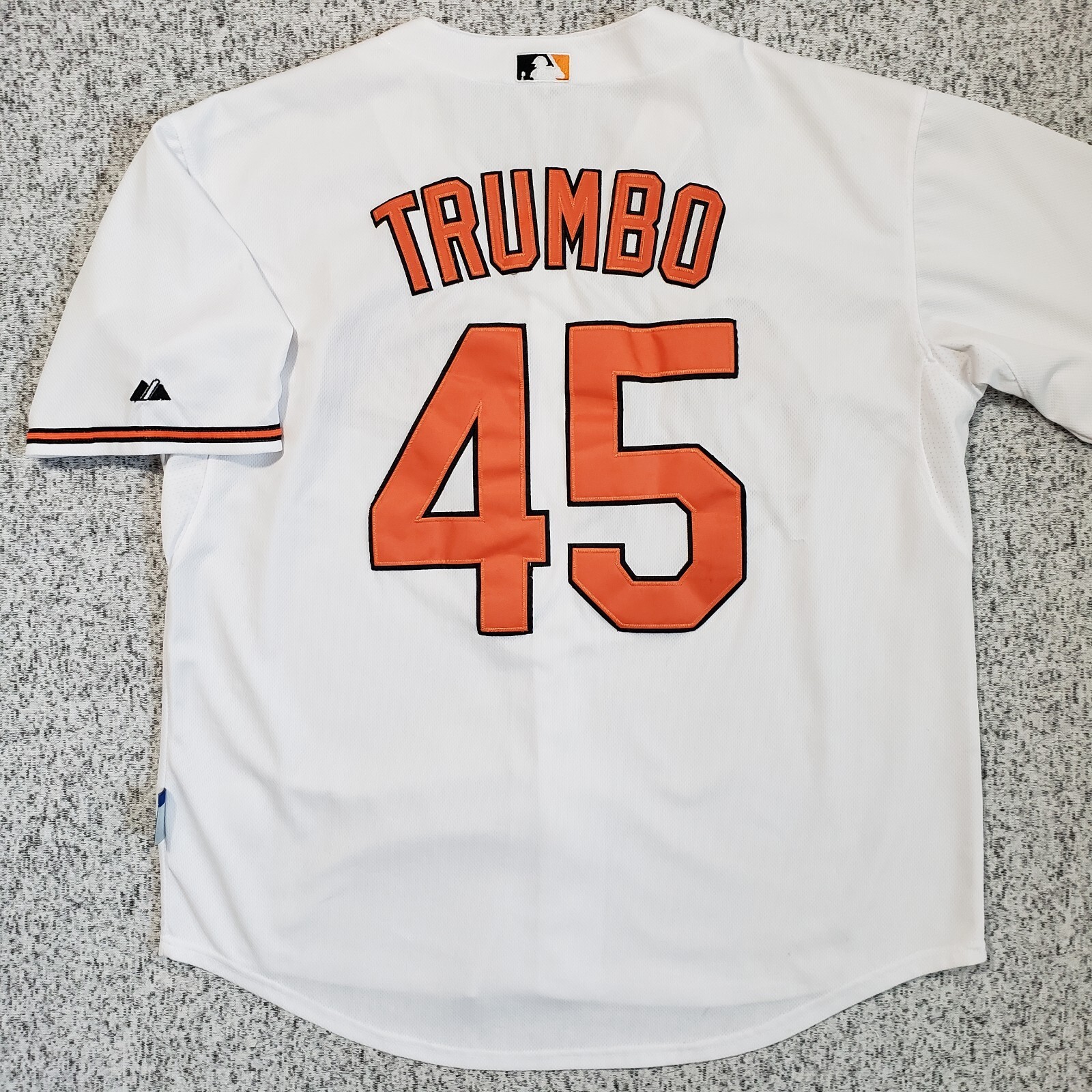 Mark Trumbo Jersey Mens 48 Baltimore Orioles #45 Baseball Majestic Cool Base