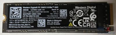hp SN810 NVME SSD 256GB M.2 2280 SN810 PCIE GEN4X4 TLC