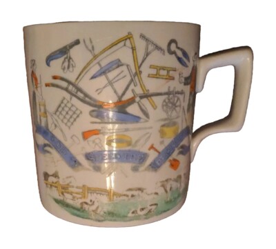 AnTiquE CreamWare Farmers Arms Coffee Mug B&L England 1850-1899 Tea Cup |  eBay