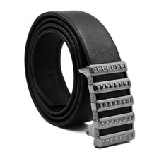 Men's Belt Top grain genuine leather Ratchet Dress Automatic Buckle 28-36" Gift