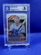 2015 Topps Heritage Brian McCann Signed Beckett 10 Auto Grade BAS Yankees