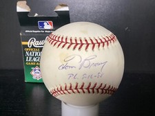 TOM BROWNING autographed MLB signed Cincinnati Reds NL  baseball PG 9/16/88 COA