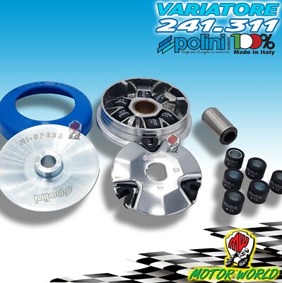 Variatore Originale Polini Con 2 Kit Rulli - 4,4g E 5,6g Per Ciclomotori Piaggio E Gilera
