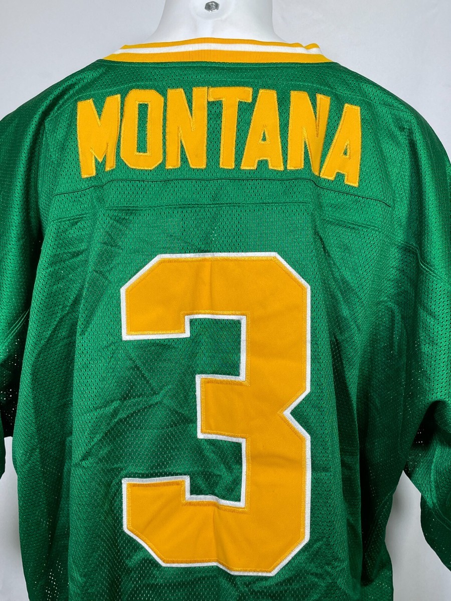 Joe Montana #3 Notre Dame Adidas 1979 Green True School Jersey