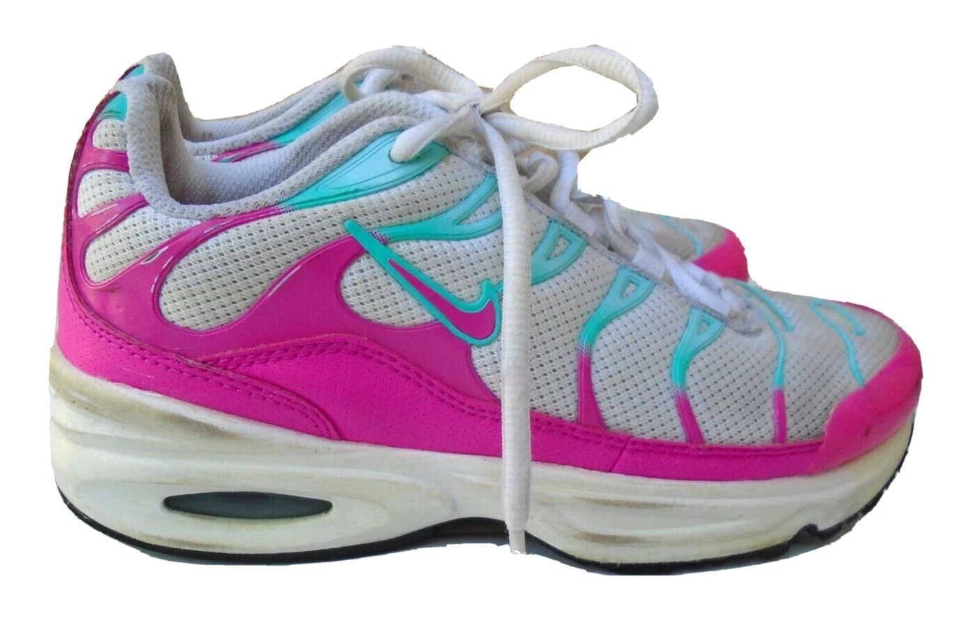 Nike Air Max Plus GS Sneakers Youth Taglia 2Y Scarpe da Corsa Rosa Azzurro