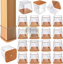 40 Pack Upgraded Ruby Slider Chair Leg Protector Hardwood Floors Fits All Shape