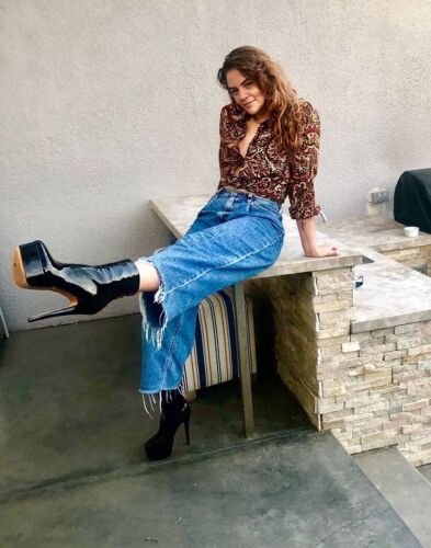 Botas al tobillo de cuero con cremallera de tacón alto con cremallera para mujer - Imagen 17 de 23