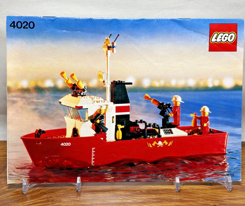 Lego 4020 Feuerwehrboot - NUR MANUELL - 1987 Vintage Lego