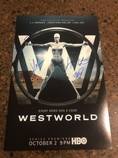 * WESTWORLD * signed autographed 12x18 photo poster * WRIGHT, NOLAN, JOY * 2
