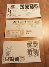 x3 Children FDC First Day Cover 1979-1989 Various Postmark 