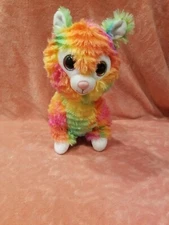 Spark Create Imagine Rainbow Llama Plush Toy Sparkle Eyes Multi Color Doll Toy