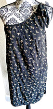 NWT American Eagle S dress Small Black floral one sleeve Lined Sm Pretty New