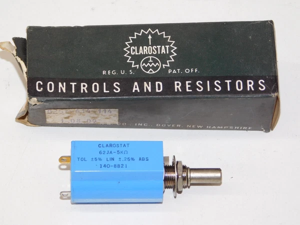 New Clarostat 62JA-5K 10 Turn Linear 5000 Ohm Potentiometer Module Unit in Box