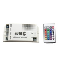 3 Channels Music 24key Remote 12v Dc Smart Ir Controller For Rgb Led Strip Light 3 Channels Music 24key Remote 12v Dc Smart Ir Controller For Rgb Led Strip Light