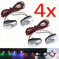 4X LED Car Light Lamp Windshield Spray Nozzle Wiper Washer Accessories Universal
