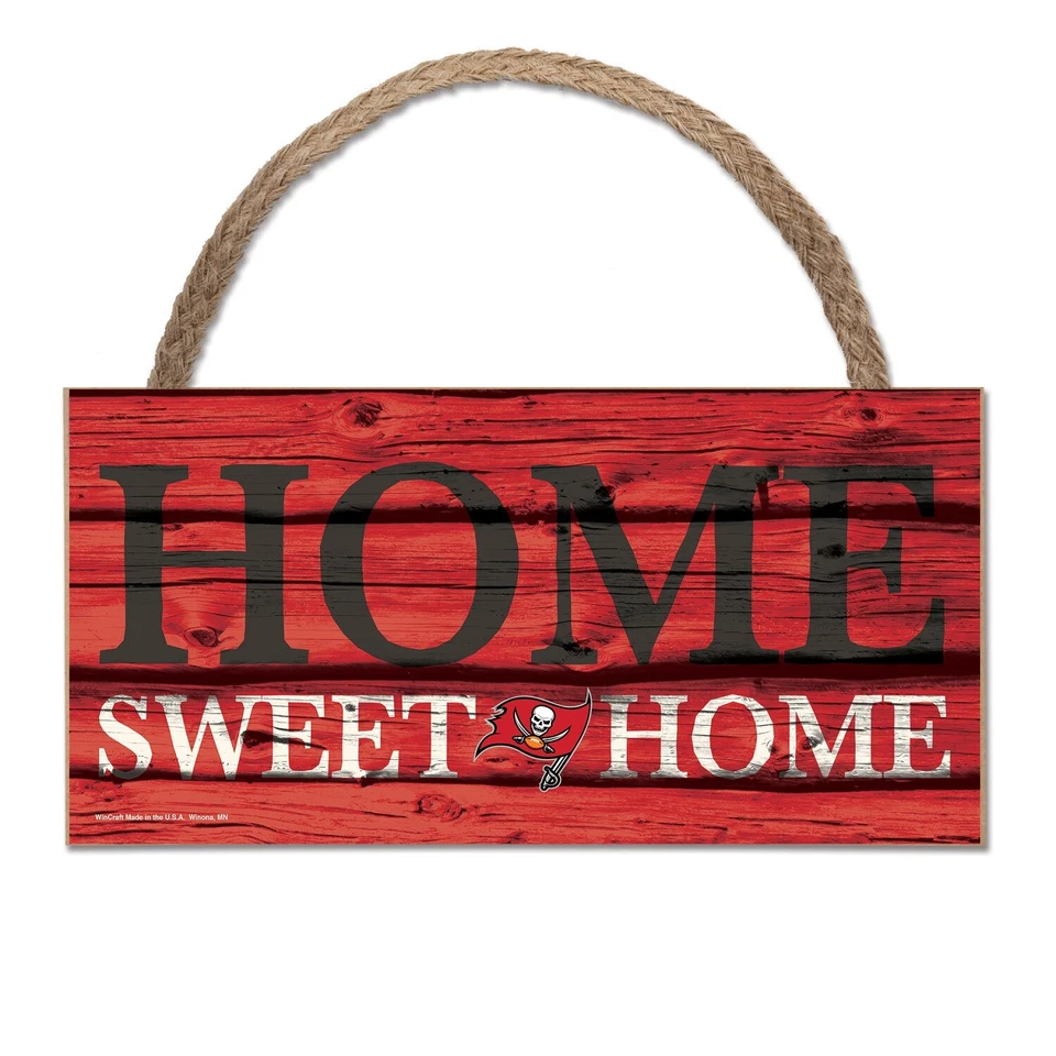 NFL Tampa Bay Buccaneers Home Sweet Wood Sign Holzschild Holz Wandschmuck Deko - Bild 1 von 1