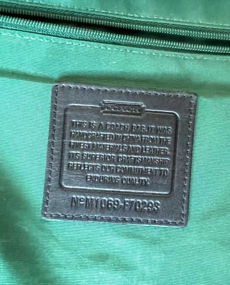 Coach Signature Messenger Bag Crossbody Black Laptop Briefcase Business