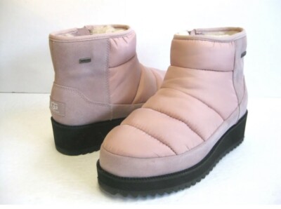 UGG RIDGE WOMEN MINI BOOTS PINK CRYSTAL WATERPROOF US