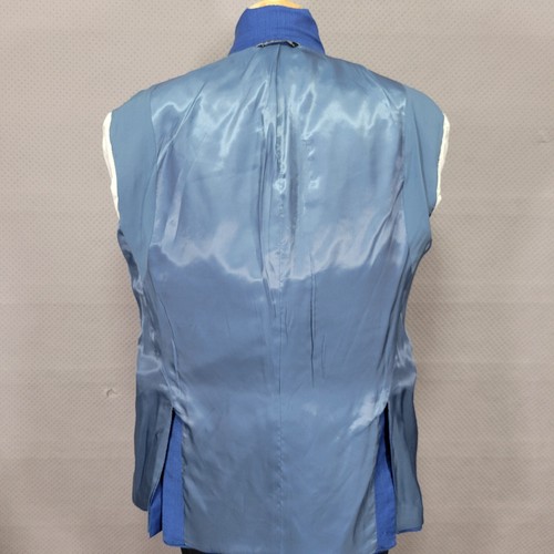 Saks Fifth Avenue Men's 2PC Suit Blue Checked Wool Trim Fit 42R / 33x31 - Picture 19 of 23
