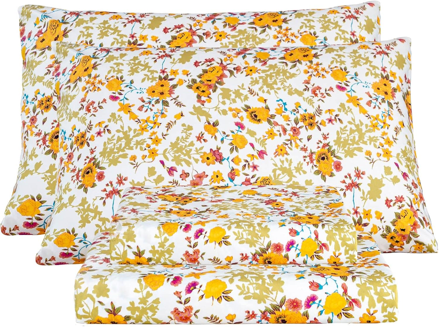 Queen Sheet Set Floral Sheets Queen Ultra Soft Breathable Floral Bed Sheets Deep