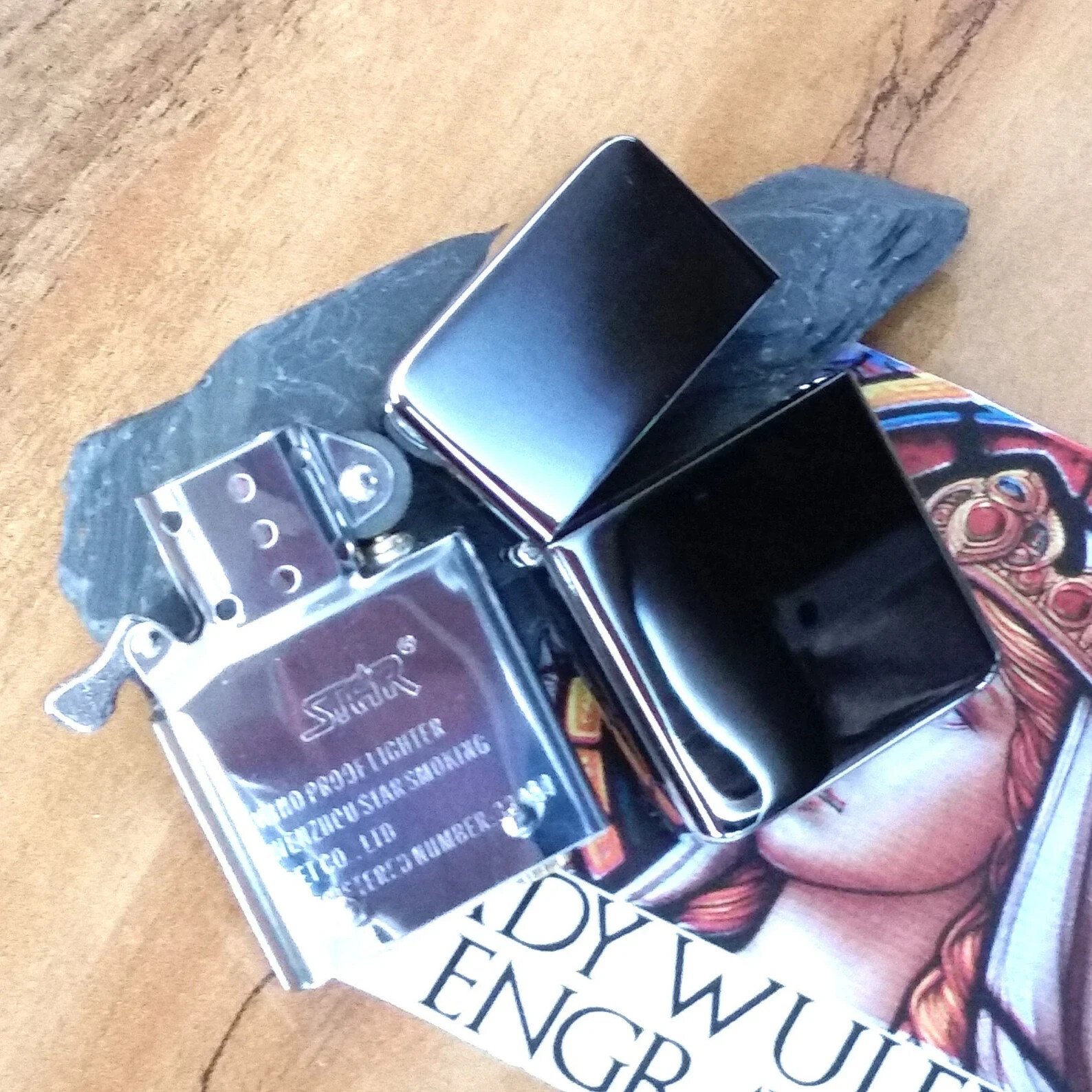 Personalised Photograph Engraved Lighter - Custom Mirror Polished Steel