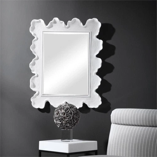 Uttermost Sea Coral Coastal Glass and Resin Mirror in Matte White - Picture 6 of 12
