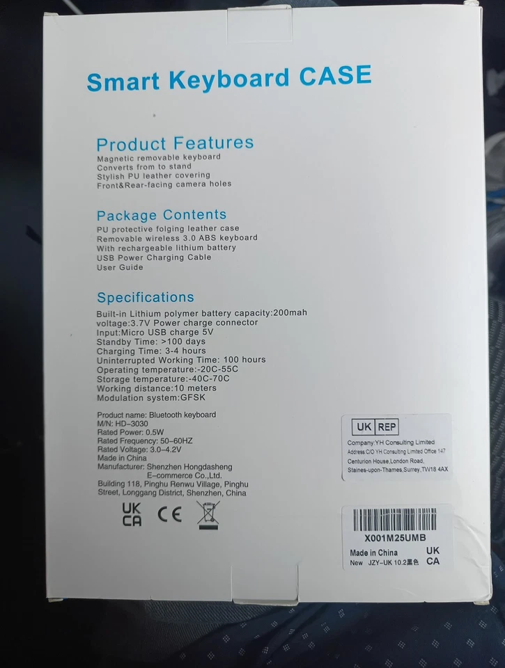 Smart Keyboard Case for iPad 10.2" 7th,8th,9th Gen, Air 3/Pro 10.5" - Brand New  - Image 2 of 2