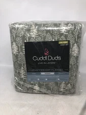Cuddl Duds Cal King Heavyweight Flannel Sheet Set 100% Brushed Cotton,Trees