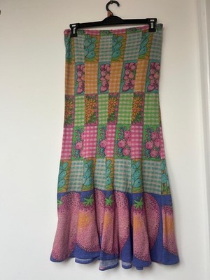 ERL Venice Beach California Fluted Maxi Skirt Summer Size M Medium