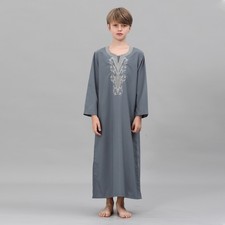 Dubai Loose Boys Kaftan Kids Jubba Saudi Abaya Islamic Dishdasha Daffah Muslim
