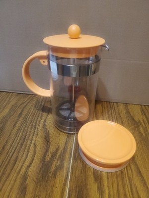 Bodum Original 8 Cup (34 Oz) French Press Coffee Maker Orange Chrome Clear Glass