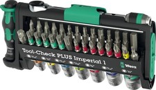 Wera 049060 IMPERIAL Tool Check Plus 1/4" Ratchet, Screwdriver Bits & Socket Set