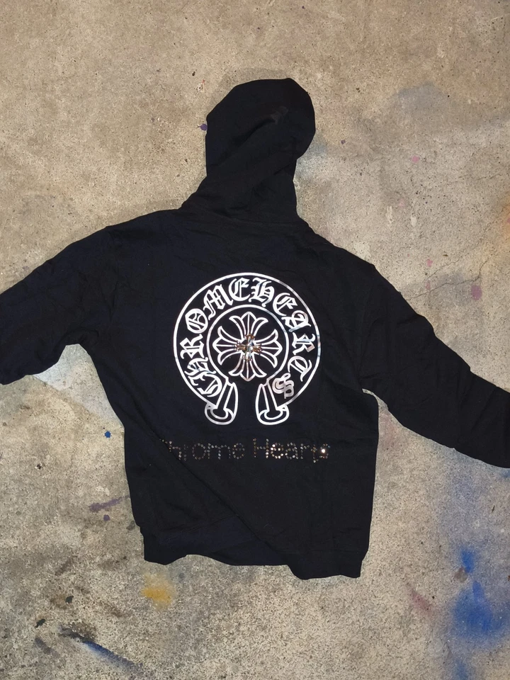 Chrome Hearts Matty 男孩长袖连帽衫绿色棉男式 L 码 — 第 3/4 张图片